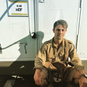 Ceallach Spellman Instagram - Private Joe Broughton - Survived Dunkirk. Died while going for a shit. 

An honour. Love to all the World on Fire family ♥️ An adventure I’ll treasure forever 🌍🔥