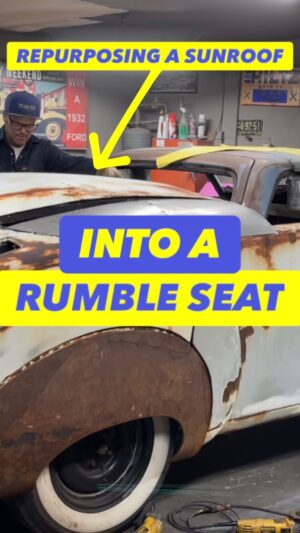 Chad Hiltz Instagram - Recycling the sunroof from the original roof and repurposing it into a rumble seat ♻️