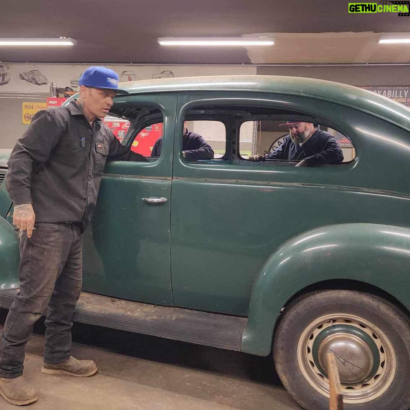 Chad Hiltz - 7.4K Likes - The internet is upset with us (again) 😝 …which also means the ratings are up. Watch us turn this original 1938 Ford Sedan into a badass roadster with a Carson top. Hoping to recycle the roof for the trunk section. Binge watch the first six episodes on YouTube and join the big debate on what we should do next 🤔💭
