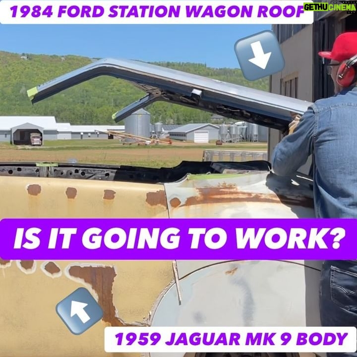Chad Hiltz - 12.9K Likes - Applying a 1984 Ford station wagon roof to a 1959 Jaguar Mk 9 🔥