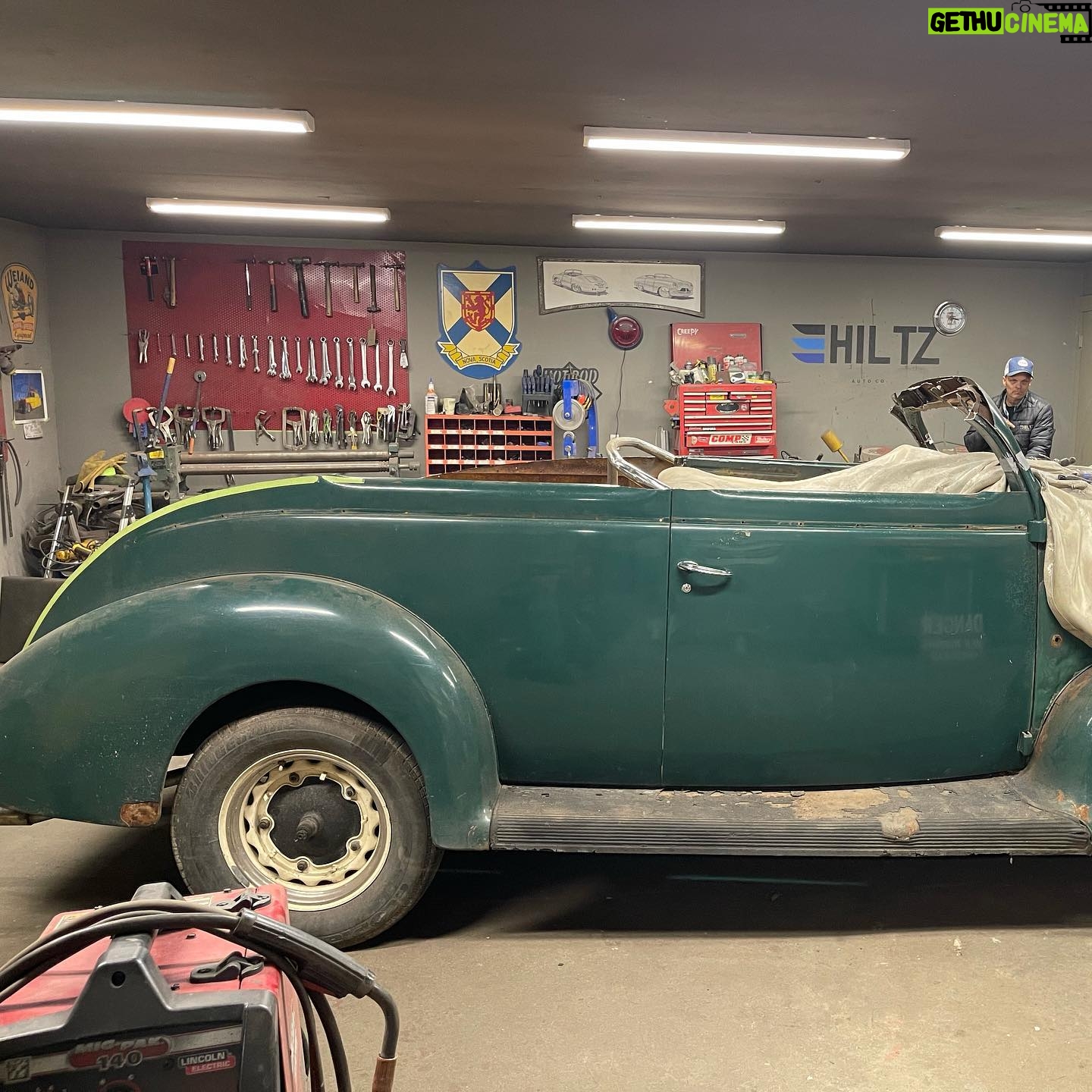 Chad Hiltz - 7.4K Likes - The internet is upset with us (again) 😝 …which also means the ratings are up. Watch us turn this original 1938 Ford Sedan into a badass roadster with a Carson top. Hoping to recycle the roof for the trunk section. Binge watch the first six episodes on YouTube and join the big debate on what we should do next 🤔💭
