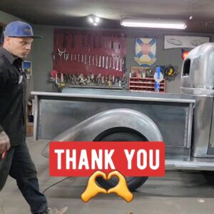Chad Hiltz Instagram - 27 days later.... we turned a 1935 Plymouth 4 door sedan into a badass pickup truck. This was definitely our top build in terms of viewership. It was like having a stadium full of 100,000  people tuning in every single day. Watch the full playlist on ➡️ youtube.com/badchad