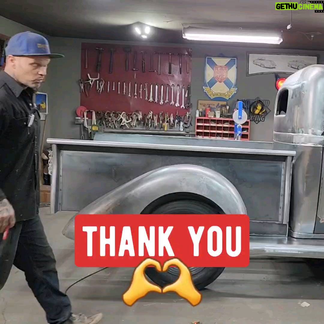 Chad Hiltz - 9.7K Likes - 27 days later.... we turned a 1935 Plymouth 4 door sedan into a badass pickup truck. This was definitely our top build in terms of viewership. It was like having a stadium full of 100,000 people tuning in every single day. Watch the full playlist on ➡️ youtube.com/badchad