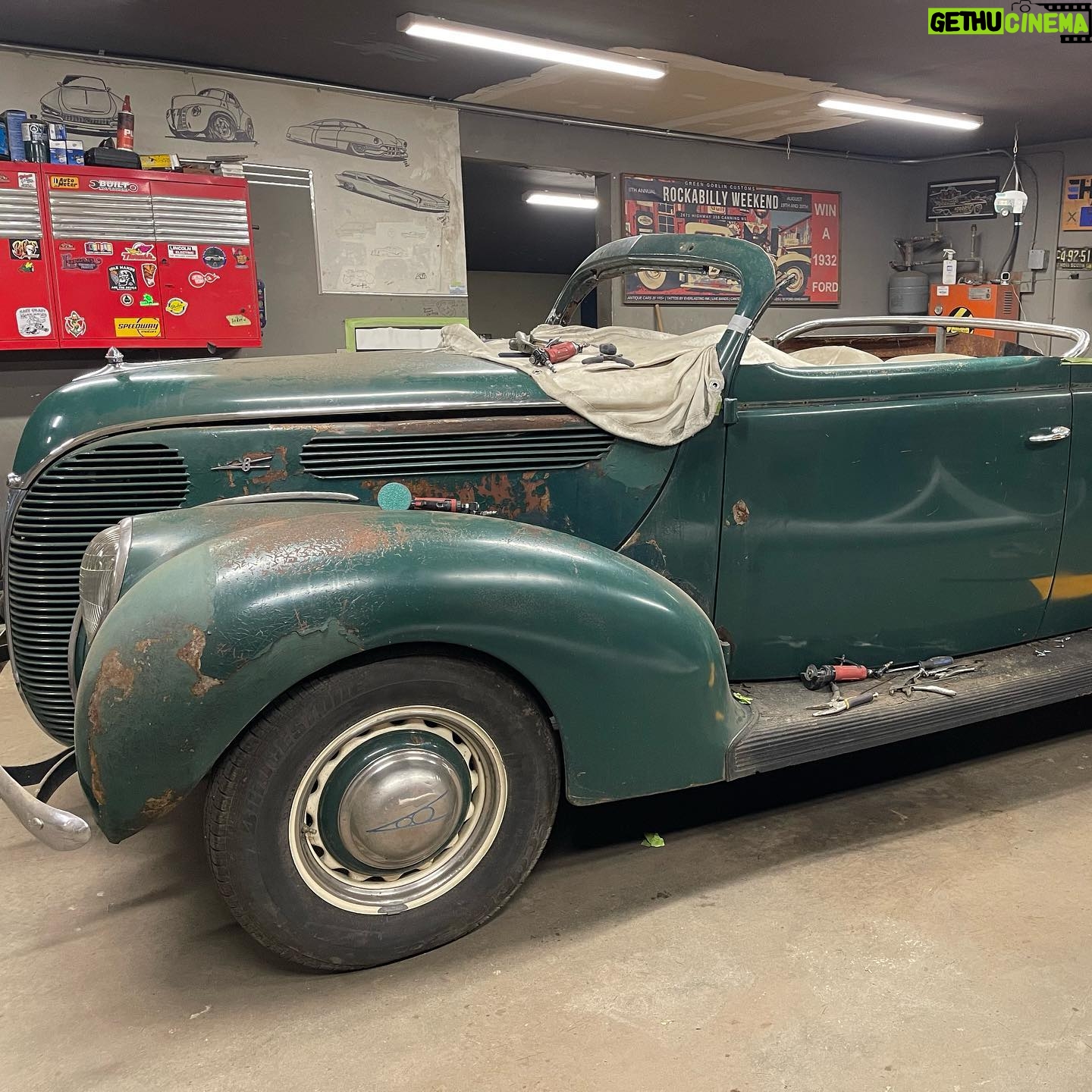 Chad Hiltz - 7.4K Likes - The internet is upset with us (again) 😝 …which also means the ratings are up. Watch us turn this original 1938 Ford Sedan into a badass roadster with a Carson top. Hoping to recycle the roof for the trunk section. Binge watch the first six episodes on YouTube and join the big debate on what we should do next 🤔💭