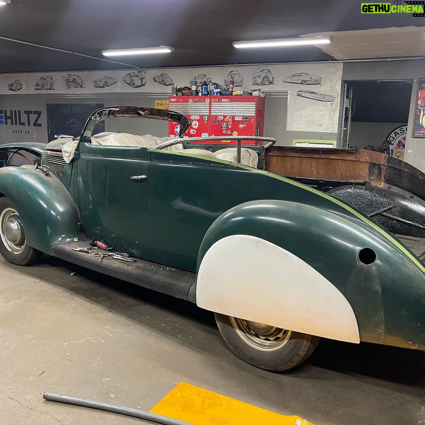 Chad Hiltz - 7.4K Likes - The internet is upset with us (again) 😝 …which also means the ratings are up. Watch us turn this original 1938 Ford Sedan into a badass roadster with a Carson top. Hoping to recycle the roof for the trunk section. Binge watch the first six episodes on YouTube and join the big debate on what we should do next 🤔💭