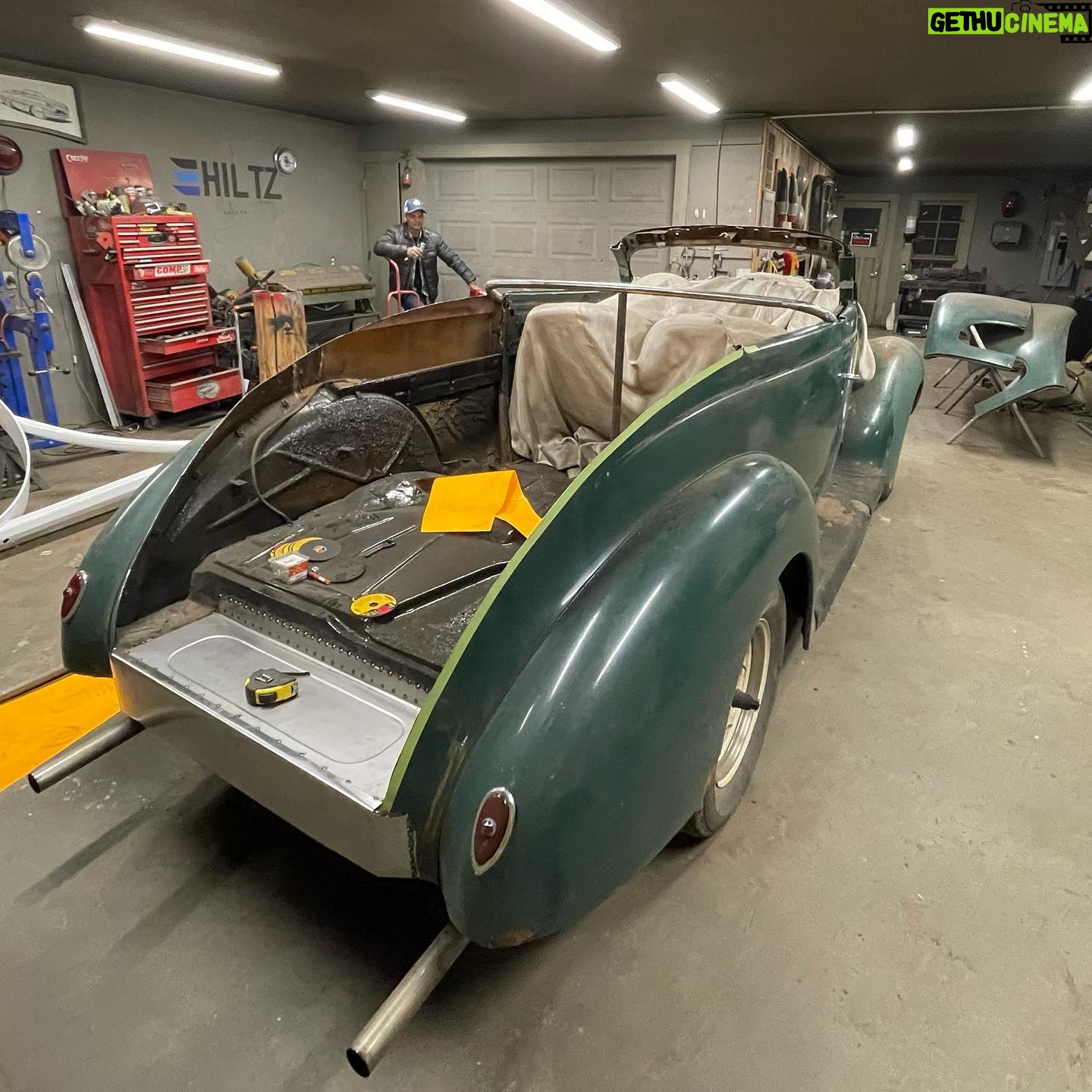 Chad Hiltz - 7.4K Likes - The internet is upset with us (again) 😝 …which also means the ratings are up. Watch us turn this original 1938 Ford Sedan into a badass roadster with a Carson top. Hoping to recycle the roof for the trunk section. Binge watch the first six episodes on YouTube and join the big debate on what we should do next 🤔💭
