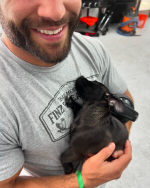 Chad Mendes Instagram - Stopped by to see my boy @hottshotsdetailing new pup and she immediately passed out in my arms lol. Might be time for the Mendes family to get a new pup!