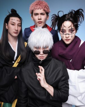 Chalongrat Novsamrong Instagram - jujutsu kaisen cosplay #呪術廻戦
Gojo : @m1keangelo 
Geto : @toptap_jirakit 
Yuji : @first_fh 
Choso : @soundtiss 

Camera man : @aod.ps 
Editors : @soundtiss @aod.ps
Makeup : @homeless_makeupb 
Hair : @longcemakeup_29
Makeup assistant : @noomniiiiiiiiiiiii 
Hair assistant : @aamps._ 
Stylist : @imnotrealpeem 
Assistant : @premepromt @neoy_nnr @maxiim.p 

#呪術廻戦 #jujutsukaisen #jujutsukaisencosplay #gojo #geto #yuji #itadori #choso
