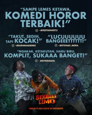 Chand Parwez Servia Instagram - Cuma saran aja, nanti makan dulu yaa sebelum nonton SEKAWAN LIMO biar gak lemes karena ketawa-ketawa 😂

Yang udah gak sabar, besok tiket film SEKAWAN LIMO udah bisa dibeli yaa!

@sekawanlimo
#SekawanLimo #FilmSekawanLimo #KawalSekawanLimo
