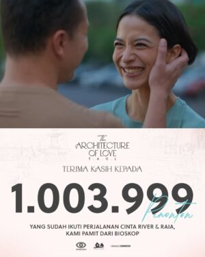 Chand Parwez Servia Instagram - Kami bahagia sekali, 1.003.999 penonton yang sudah ikuti perjalanan cinta River @nicholassaputra dan Raia @putrimarino di film TAOL 😍

Terima kasih atas antusiasme dan support teman-teman untuk karya kami @filmtaol ya 🥹

THE ARCHITECTURE OF LOVE (TAOL) pamit dari Bioskop 🫶🏻

#TAOL #FilmTAOL #TheArchitectureofLove