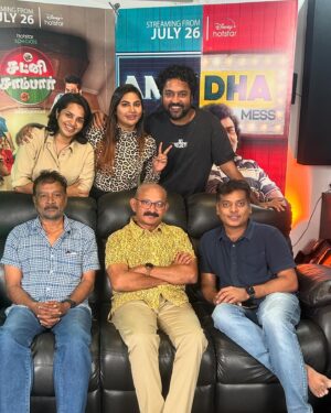 Chandran Instagram - Hi my Challakutty coming july 26 chutney sambar @disneyplushotstartamil @nitinsathyaa @moulistic @sriyantha.narasimhan at shoot myan wings our channel full funno funnnn thank you so much @pradeepmilroy @disneyplushotstartamil #radhamohandirector #kumaravel @vanibhojan_ @yogibabu.official_ @labelswarupa @prasanna.s.kumardop 😘🥰😍