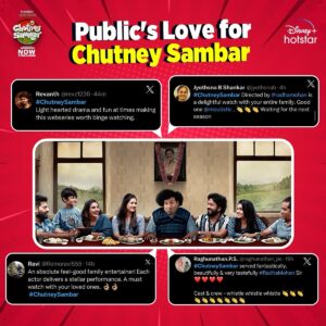 Chandran Instagram - Public views ❌ Pure Celebration ✅

#HotstarSpecials Chutney Sambar Streaming Now On Disney  Hotstar 

Watch Now :
https://hotstar.com/in/shows/chutney-sambar/1271321496

@yogibabu.official_ & 
@yogibabuofficial_

@dr.isharik.ganesh

@velsfilmintl 

@vanibhojan_ 
@moulistic 
@nitinsathyaa 
@myna_nandhu
@samyukthaviswanathan

#Radhamohan 
@prasanna.s.kumardop 
@jijendran 
@kadhirrartdirector 
@ponparthiban_creation 
@ajesh_ashok 
@labelswarupa
@ashkum87
@sureshchandraaoffl
@nacjewellers
@countrydelightnatural

#ChutneySambarOnHotstar #FunFlavourFamily #StreamingNow
#DisneyplusHotstar #Disneyplushotstartamil