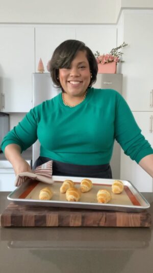 Chef Lovely Instagram - The almond mixture aka Frangipane, is the flavor bomb that gives these easy puff pastry croissants a special touch! If you’re feeling the vibe, substitute the almonds for hazelnuts, pecans, cashews, etc… 😏 #LoveYouLetsEat
