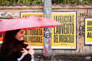 Chiara Civello Instagram - 📌 📌 📌

RECLAIM Cavalli
la poesia di Patrizia Cavalli in strada a Bologna

CHEAP
con
Chiara Civello @chiaracivello
e
Einaudi @einaudieditore

CHEAP torna in strada a Bologna con una nuova affissione di poster dedicati alla parola poetica contemporanea: le parole di Patrizia Cavalli riecheggiano sui manifesti in giro per la città, una collaborazione con Einaudi e l’artista Chiara Civello per il “Sempre Così Tour”, il suo nuovo ciclo di date nato dall’omonimo brano scritto e composto con la poeta – che tocca Bologna il prossimo 8 aprile al Cinema Europa.

PH Margherita Caprilli
@margheritacaprilli 

#PatriziaCavalli #RECLAIMpoetry #SempreCosìTour #ChiaraCivello #einaudieditore #CHEAPstreetposterart #Bologna #ig_italia #ig_bologna #CHEAPfestival #streetart #urban #instagramers #instagram #insta #instacool #instamood #instadaily #picoftheday #instastreetart #posterart #urbanstyle #streetphotography #poster #posterdesign #contemporary #publicart #publicspace #streetphotographyinternational #poetry