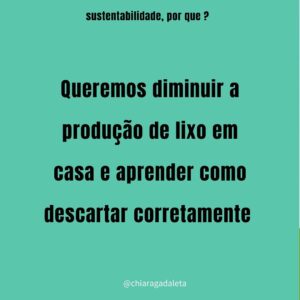 Chiara Gadaleta Instagram - Já parou para pensar por que a sustentabilidade virou tema predominante em 2020? 
Arraste pra ver se você faz parte dessa conversa

Esse questionamento é muito bem-vindo e cada um de nós começa essa jornada de um jeito

A nossa, no Movimento Ecoera  @ecoera_oficial iniciou em 2008 e de lá pra cá criamos pontes entre a sustentabilidade e as empresas dos setores de moda, beleza e design mas por que estamos tão interessados em sustentabilidade hoje?

Se você concorda espalhe essa discussão pelas suas redes. 
Lembrando que sustentabilidade não é tendência, é garantia de futuro

Bora provocar questionamento e acelerar as mudanças que o mundo pede hoje!
#ecoera
#doeuparaonós
#sustentabilidade
#moda
#beleza
#design
@portalecoera 
@cursosecoera
