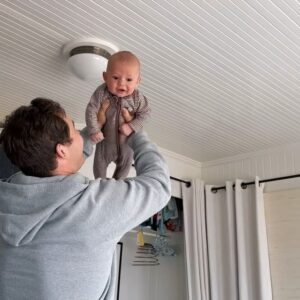 Chloe Bridges Instagram - Happy first fathers day @adamdevine. Beau gets to experience joy and giggles every day because you’re his dad 🤍