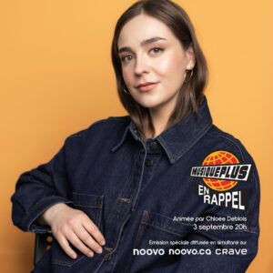 Chloée Deblois Instagram - Salut, la nostalgie 👋
Pour une soirée seulement, un rendez-vous mythique et des moments incomparables.
@musiqueplus en rappel, animée par @chlodeb, mardi 3 septembre 20h en simultané sur Noovo, noovo.ca et @cravecanadafr.
Une production de @zone3.ca, en partenariat avec @lelaitdici.
