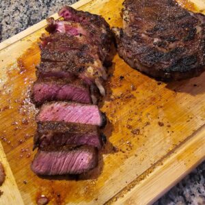 Chris Curtis Instagram - Slowly mastering using a smoker. This was last night's NY Strips. Have to say, it was painfully rich. Honestly the best steak I have ever made. Tonight, I'm attempting to smoke Tri-tip. Maybe I am too confident,  but nothing ventured nothing gained.