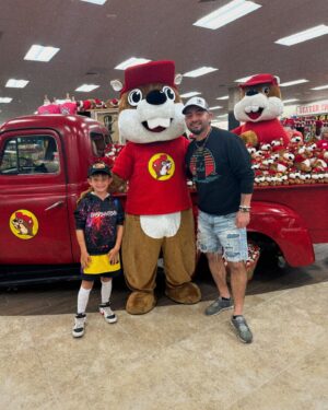 Chris Kirkpatrick Instagram - When it’s bring your kid to work day, but your work is on the road! @bucees #bringyourkidtoworkday