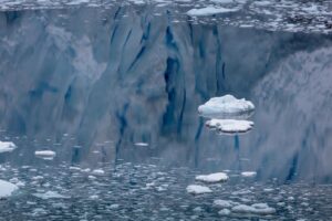 Chris Packham Instagram - Glacier reflection , Neko Harbour , Antarctic Peninsular . Canon 5D SR , 500mm F4 , 1.4x . #canon #canonphotography  #canonuk #wildlifephotography