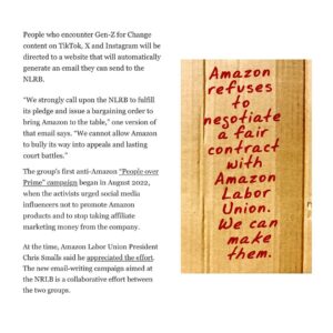 Chris Smalls Instagram - Our People Over Prime campaign is covered in @washingtonpost! Go to peopleoverprime.org to send an automatically generated email to the NLRB (make sure you have the mail app downloaded)! 

@amazon, your charades won't work for long😌