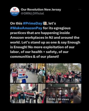 Chris Smalls Instagram - Happy AMAZON CRIME Day! Workers around the world invite you to celebrate by learning some of the myriad crimes SCAMAZON commits daily at every one of their facilities, wage theft, deadly safety violations, harassment of every variety, to name a few. After that, workers encourage you to show solidarity with them in their fight to #MakeAmazonPay, by organizing unions and doing direct actions like striking and walk-outs to demand better conditions, benefits and wages! Swipe through these 🛝s and get inspired to support your local SCAMAZON workers now!

The video is from the latest Cocktails & Capitalism discussion with @stevendonziger @chris.smalls_ and @cuteanon__ of @littlesecret_la 
GO LISTEN! 🎧🔥

Cheers🥃 & Solidarity!🪧

And since we are entirely Listener-Supported, please be sure to subscribe & give us 5 ⭐️s on 🍎 and 🟢. Also, if you have the money and can pitch in a few bucks a month as a patre0n subscriber, it goes a long way in helping us amplify the voices of worker-organizers we interview!🍻

HUGE THANKS TO @lupelenape94 @anthonydepice FOR HELPING ME SO MUCH WITH THIS POST, and with so much else 🙏✊

🎠 Credits:

Slide 2 tweet from @chris.smalls_ 
Slide 3 from @mikaelaloach 
Slide 6 from @whatradicalizedyou 

Slide 8 from @cocktailsandcapitalism discussion with Chris Smalls, Steven Donziger, and Devon Young about the #hotlaborsummer tour that’s about to start!!!