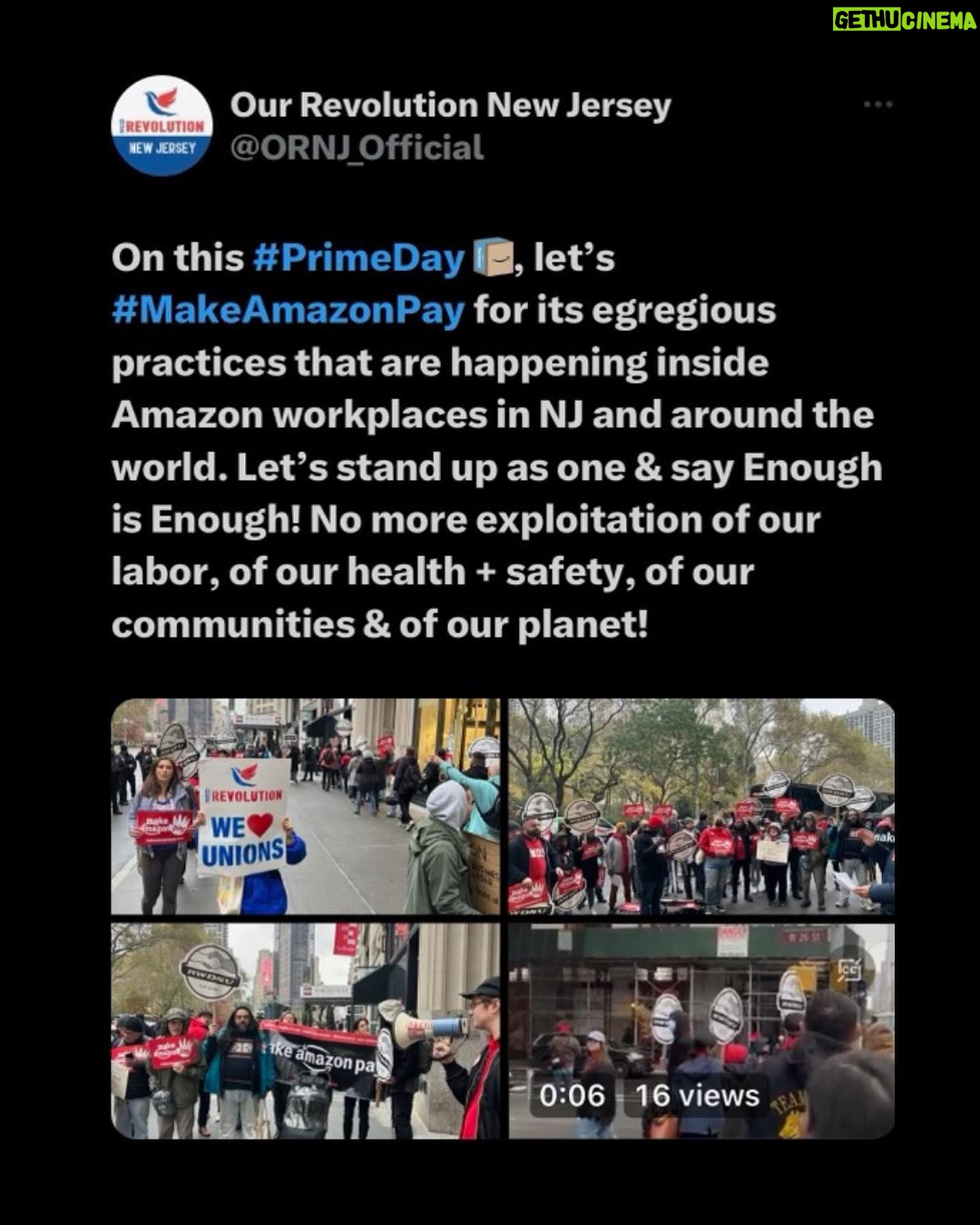 Chris Smalls - 4.7K Likes - Happy AMAZON CRIME Day! Workers around the world invite you to celebrate by learning some of the myriad crimes SCAMAZON commits daily at every one of their facilities, wage theft, deadly safety violations, harassment of every variety, to name a few. After that, workers encourage you to show solidarity with them in their fight to #MakeAmazonPay, by organizing unions and doing direct actions like striking and walk-outs to demand better conditions, benefits and wages! Swipe through these 🛝s and get inspired to support your local SCAMAZON workers now!
The video is from the latest Cocktails & Capitalism discussion with @stevendonziger @chris.smalls_ and @cuteanon__ of @littlesecret_la
GO LISTEN! 🎧🔥
Cheers🥃 & Solidarity!🪧
And since we are entirely Listener-Supported, please be sure to subscribe & give us 5 ⭐️s on 🍎 and 🟢. Also, if you have the money and can pitch in a few bucks a month as a patre0n subscriber, it goes a long way in helping us amplify the voices of worker-organizers we interview!🍻
HUGE THANKS TO @lupelenape94 @anthonydepice FOR HELPING ME SO MUCH WITH THIS POST, and with so much else 🙏✊
🎠 Credits:
Slide 2 tweet from @chris.smalls_
Slide 3 from @mikaelaloach
Slide 6 from @whatradicalizedyou
Slide 8 from @cocktailsandcapitalism discussion with Chris Smalls, Steven Donziger, and Devon Young about the #hotlaborsummer tour that’s about to start!!!