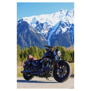 Chris Wood Instagram - Getting some miles logged on #EarthDay weekend. Still having a love affair with my #HarleyDavidson custom, thanks to the folks at Trev Deeley for the expert work. 😎🏍🌎 #FortyEight #motorcycle