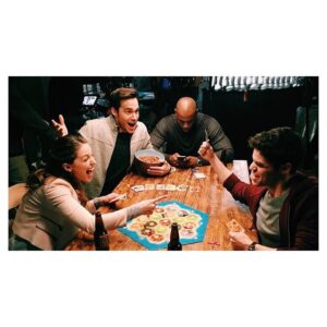 Chris Wood Instagram - Supergirl settles Catan. Mehcad is clearly losing. Hair/makeup by @thatkevinsmith