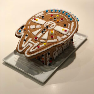 Chris Wood Instagram - “This isn’t the gingerbread house you’re looking for... move along.” 🚀🎄
The force was strong with @melissabenoist and I tonight.