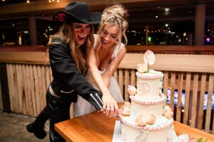 Chrishell Stause Instagram - Call it an Aussie wedding, a vow renewal, a bday party… I will refer to it as the BEST NIGHT EVER. 

We laughed. We cried. We danced. We rode the bull💀 SO incredibly grateful for my Aussie family. Never doing life without you @gflip ♥️

(Photographer @ian.laidlaw 
Venue @moondogbrewing 
Dresses @houseofcb 
Hair @annipalmerhair 
Makeup @tessholmes_makeup )
