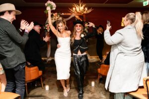 Chrishell Stause Instagram - Call it an Aussie wedding, a vow renewal, a bday party… I will refer to it as the BEST NIGHT EVER. 

We laughed. We cried. We danced. We rode the bull💀 SO incredibly grateful for my Aussie family. Never doing life without you @gflip ♥️

(Photographer @ian.laidlaw 
Venue @moondogbrewing 
Dresses @houseofcb 
Hair @annipalmerhair 
Makeup @tessholmes_makeup )