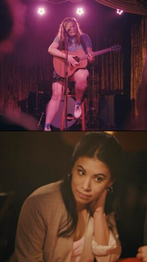 Chrissie Fit Instagram - One more week (June 14th!) til #CoraBora 🩷💛🩵 makes things awkward! Buy your tickets today (link in my bio). You do not wanna miss @megsstalter in this gem of a film that I’m so lucky to be a small part of!