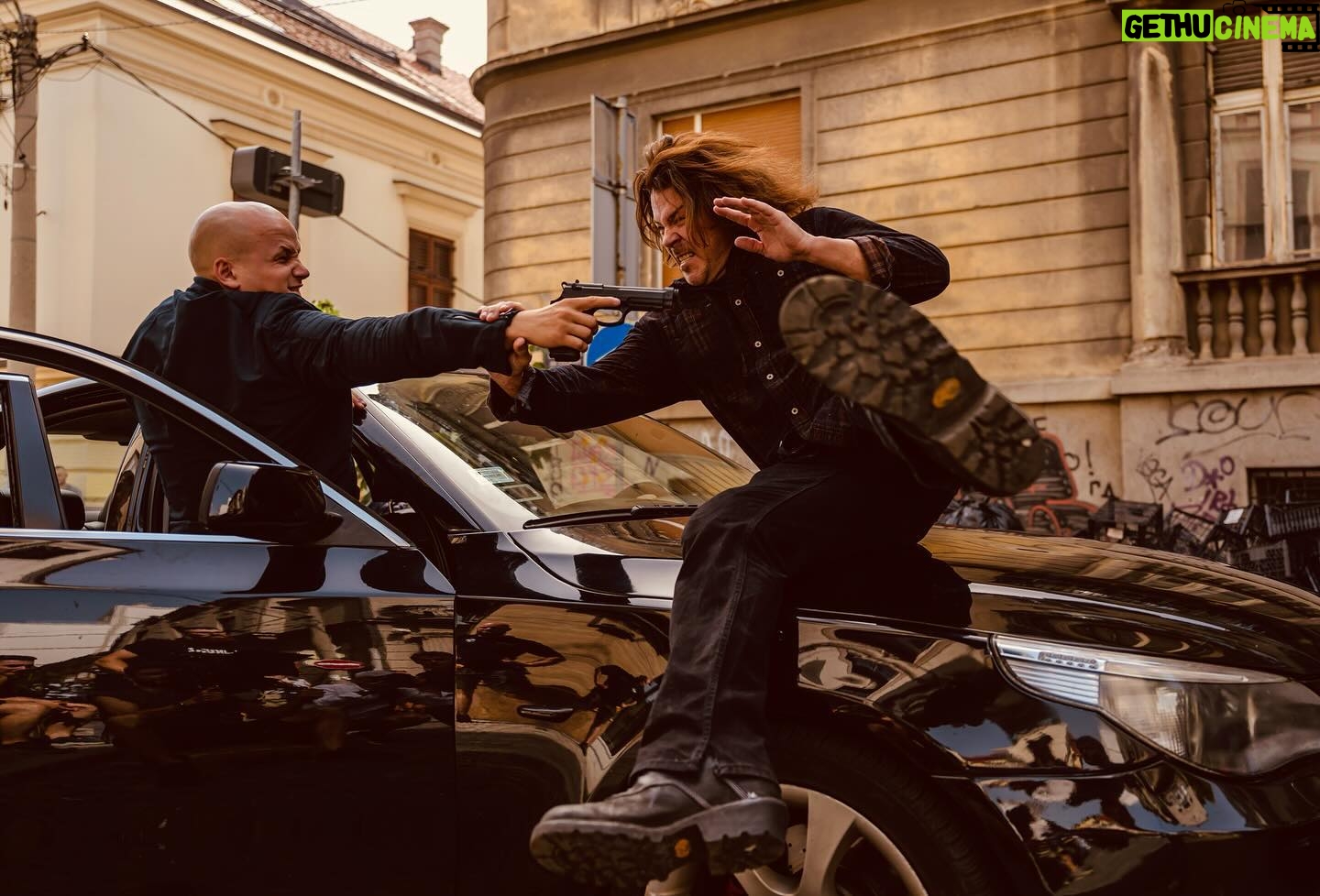 Christian Kane - 5.7K Likes - This happened before the last video I sent. Which explains the heat exhaustion and really bad hair day. It’s very hard to slide over a car wearing jeans and 200lb size 11 high heel boots in the middle of 99 degree Serbian summers. But… we did it. Wait til you see what happens to the guy with the gun. #eliotspencer doesn’t like guns. #leverage #leverageredemption @officialdeandevlin @marcroskin @amazonprime
