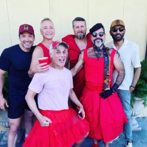 Christian LeBlanc Instagram - The only proper reaction to being in 110 degree heat and 6 feet below sea level is to slip on a little tulle and a beret and run through the streets! The corp de ballet takes ON!!! WELCOME TO NEW ORLEANS!! #REDDRESSRUN #nola @sanj0003 @dom472522 #KEVINROBIN
