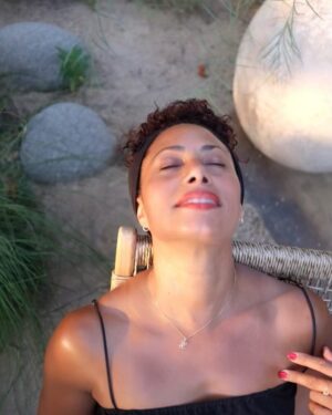 Christina Moses Instagram - impromptu photo shoot and a pool creeper. 🌴

aaand…we’re all wearing my new favorite lipstick..it’s very rare one color looks incredible on 3 different complexions.. @ritueldefille 💄🫦 #bloodroot my new fave. ❤️‍🔥