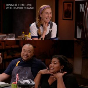 Christina Tosi Instagram - Last night’s #DinnerTimeLive was the SWEETEST episode EVER thanks to a special visit from @milkbarstore’s @christinatosi who prepared an amazing variety of desserts for @davidchang and our official sweetest guest ever @dulcesloan!

Christina started by celebrating Dulcé’s birthday month with a Dulce de Leche Layer Cake (assembled with some help from David & Chris before the show).
Dulcé & David enjoyed some Korean inspired subak soju (blended watermelon mixed with soju) while they waited for the next course of a “Cuppa Creamsicle” (inspired by the Dominican drink “Morir Soñando”).

Christina’s picture perfect Skillet Cookie was served with @strangerthings.things Scoops Ahoy ice-cream! 

The Intermezzo brought a bit of savory to the evening and some healthy competition to the kitchen as David & Christina dueled to see who could make a better Grilled Pimento Cheese Sandwich! Christina used her pepperoni bread and David served his on plain bread with an impromptu pepper soup dish (and a bonus “—ito Pie!”.) 

To finish the incredible dinner service, Christina served her favorite late night snack, the Chocolate Peanut Butter Crunch Pie that is worthy of any late night, early night, all day snacking tbh.

Watch & rewatch the FULL #DessertForDinner episode RIGHT NOW on @netflix! (LINK IN BIO)