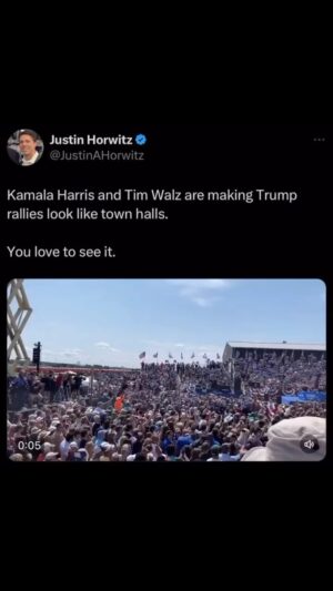 Christine Elise Instagram - This is what democracy looks like.
This is what enthusiasm looks like.
Reject the weirdos.  Embrace the #joyfulwarriors 
#kamalawalz #harriswalz2024 #bluetsunami 💙🇺🇸💙