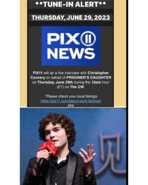 Christopher Convery Instagram - Catch me on PIX11 NY News tomorrow Thursday 10am! Excited for Prisoner’s Daughter in theatre’s This Friday💥 
#christopherconvery 
@verticalentertainment @catherinehardwicke Kate Beckinsale @coxusa  Tyson Ritter Mark Bacci Ernie Hudson