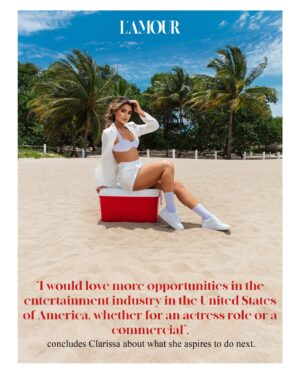 Clarissa Molina Instagram - Portada para @l.amourmagazine ✨ 
Una sesión muy especial la cual se hizo en la novia del atlántico, Puerto Plata. ☀️🌴🌊

Interview: @armandkosta 
Photography: @themichael_j 
MUA: @jaimemakeupoficial 
Hairstylist: @jarolhair 
Wardrobe stylist: @persioamadiz   
Creative Direction: @miguelgonzalez24_
PR: @marisabatella @ms_communications
Production: @handzdirtypr   
Production Assistant: @danilso_balbuena 
Location: @casacolonialhotel 
Puerto Plata, Dominican Republic
Special thanks to Mileyka Brugal of @bluejacktar for accommodating the production team!
