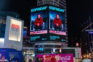 Classified Instagram - Luke's View up in Yonge and Dundas Sq in Toronto!!! big thank you @spotify @spotifycanada for the love. Go stream Luke's View on Spotify today and all weekend 

If you're in the city and you go out and see it... would love to see #yourview of it...tag me and Spotify!