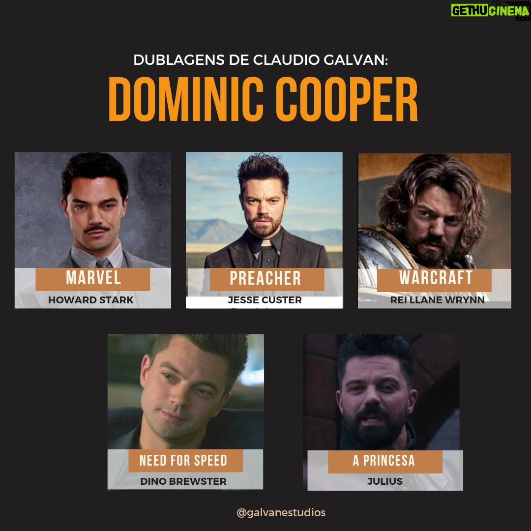 Claudio Galvan - 227 Likes - 🎙🌟 DUBLAGEM
Você sabia que @claudiogalvan já dublou o ator Dominic Cooper em várias produções?
🎙🎧🎭🎞