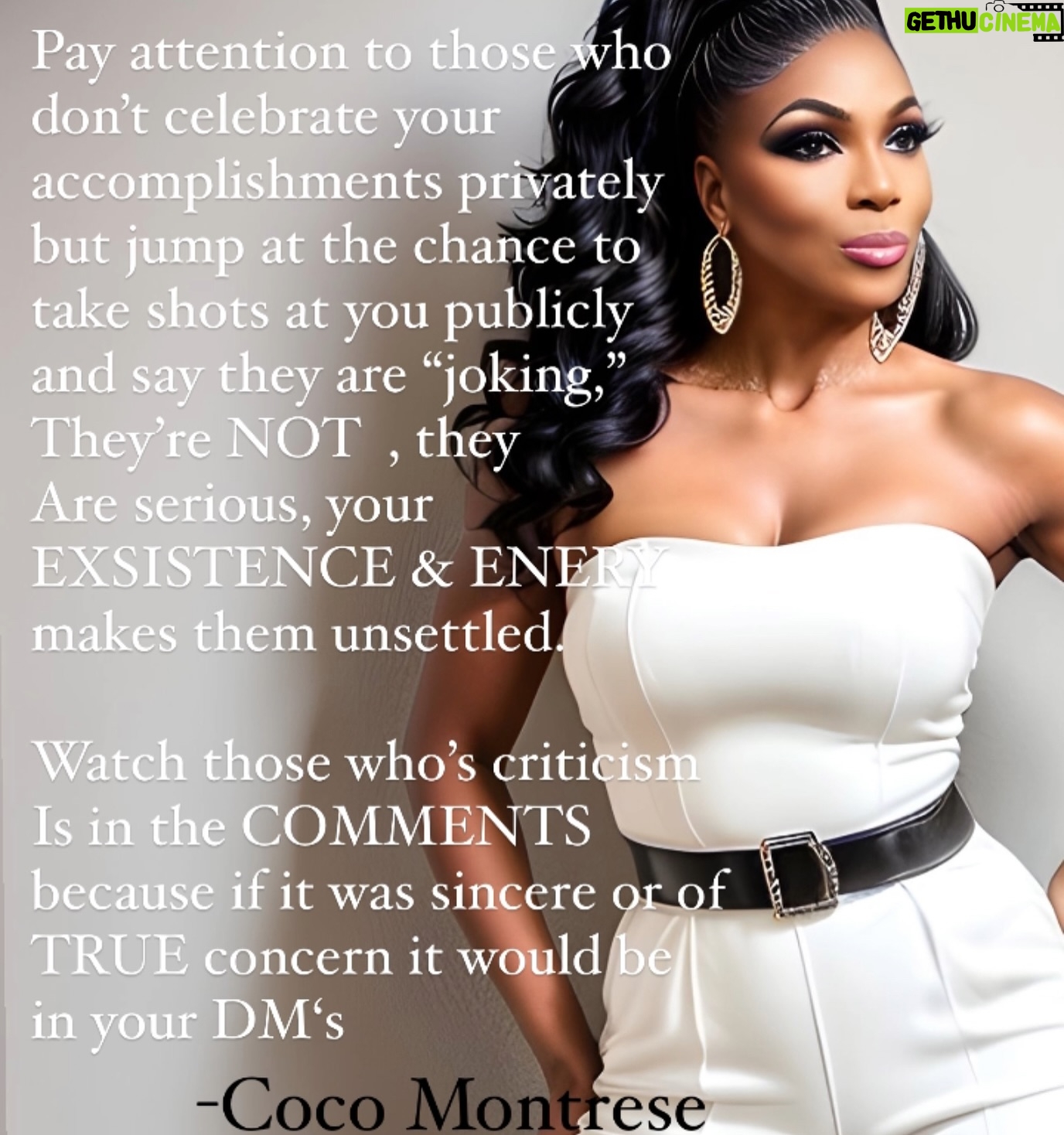 Coco Montrese - 1.9K Likes - Pay attention, it’s not their words. It’s their actions. Do they show up in your comments or do they show up in your DM‘s? Those actions that tell you what their TRUE intentions are with their message. 😉