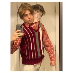 Cole Sprouse Instagram - Mask- on.
Tuba- strapped.