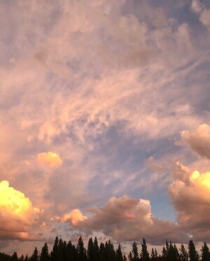 Conrad Anker Instagram - Once a day the clouds and sun dance with the earth's curvature. The clouds, having had sun over head for the most of the day, take a moment to reflect the setting back to us. 

Calm and peaceful.