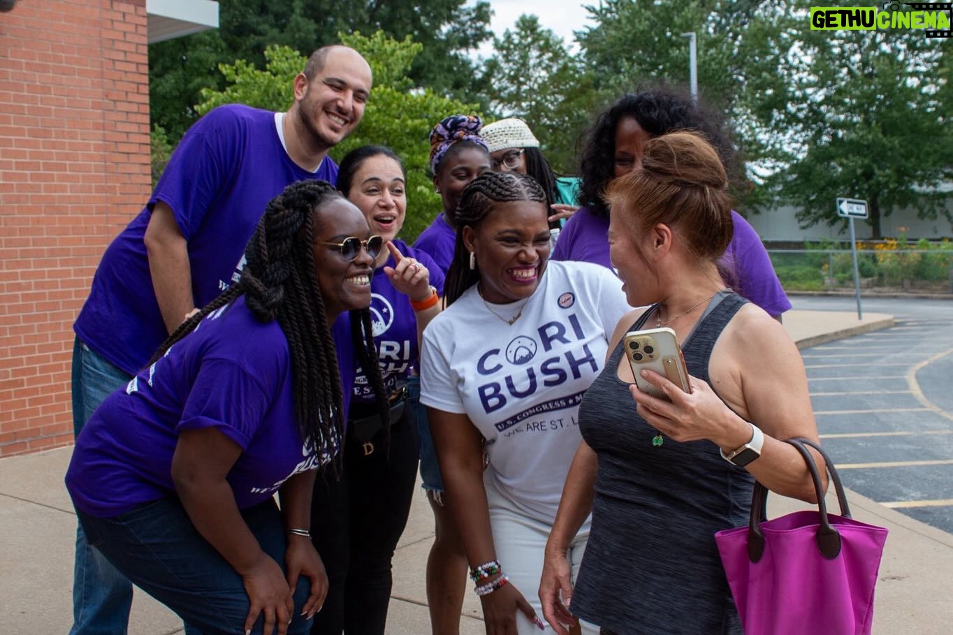 Cori Bush - 5.9K Likes - St. Louis, I’ve been visiting polling places, and I’m feeling the love.
Thank you for voting! Tell your friends and family to head to the polls before 7 PM.