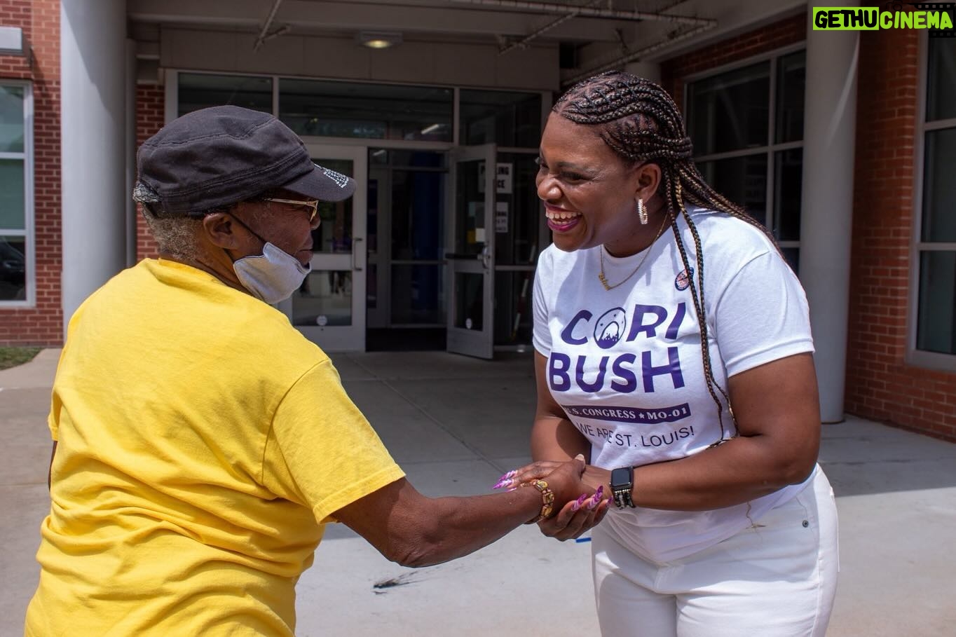 Cori Bush - 5.9K Likes - St. Louis, I’ve been visiting polling places, and I’m feeling the love.
Thank you for voting! Tell your friends and family to head to the polls before 7 PM.