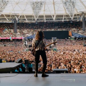 Courtney Barnett Instagram - London Stadium 22/06/24 Photos by @izzie.austin ❤️❤️❤️ Great times opening for @foofighters around UK with @steezmeez and @thomy.sloane ❤️❤️❤️