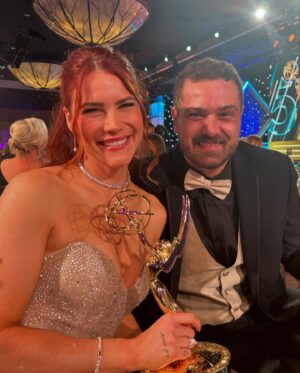 Courtney Hope Instagram - Oh my gosh! My head is spinning and I cannot even begin to describe how grateful I am for this experience! Thank you @daytimeemmys 🥹!! Thank you to my @youngandrestlesscbs and @boldandbeautifulcbs families for always supporting me as Sally Spectra, the village of cast and crew that come together to tell these stories every day, my family and friends who have been there to boost me up through the ups and downs of this journey, and to all of the fans for continuing to open your homes to us storytellers everyday! 

I’m so thankful to have gotten to share the experience with my younger brother @dajoker_z71. I SERIOUSLY WON the sibling lottery! Your support from day one has never wavered, and this night wouldn’t have been the same without you!! I love you! 

And to my PARENTS, who moved all the way out here from Texas because a little girl said she had a dream. I love you guys so much!!!! 🙏🏼🙏🏼💕

Also, to my entire family in Michigan, Texas, California never let me give up and never miss a thing I do 🥹- gosh I feel so blessed!

And one more time, to everyone who has lost a child - my heart will forever be with you 🫶🏼! THIS IS FOR YOU!