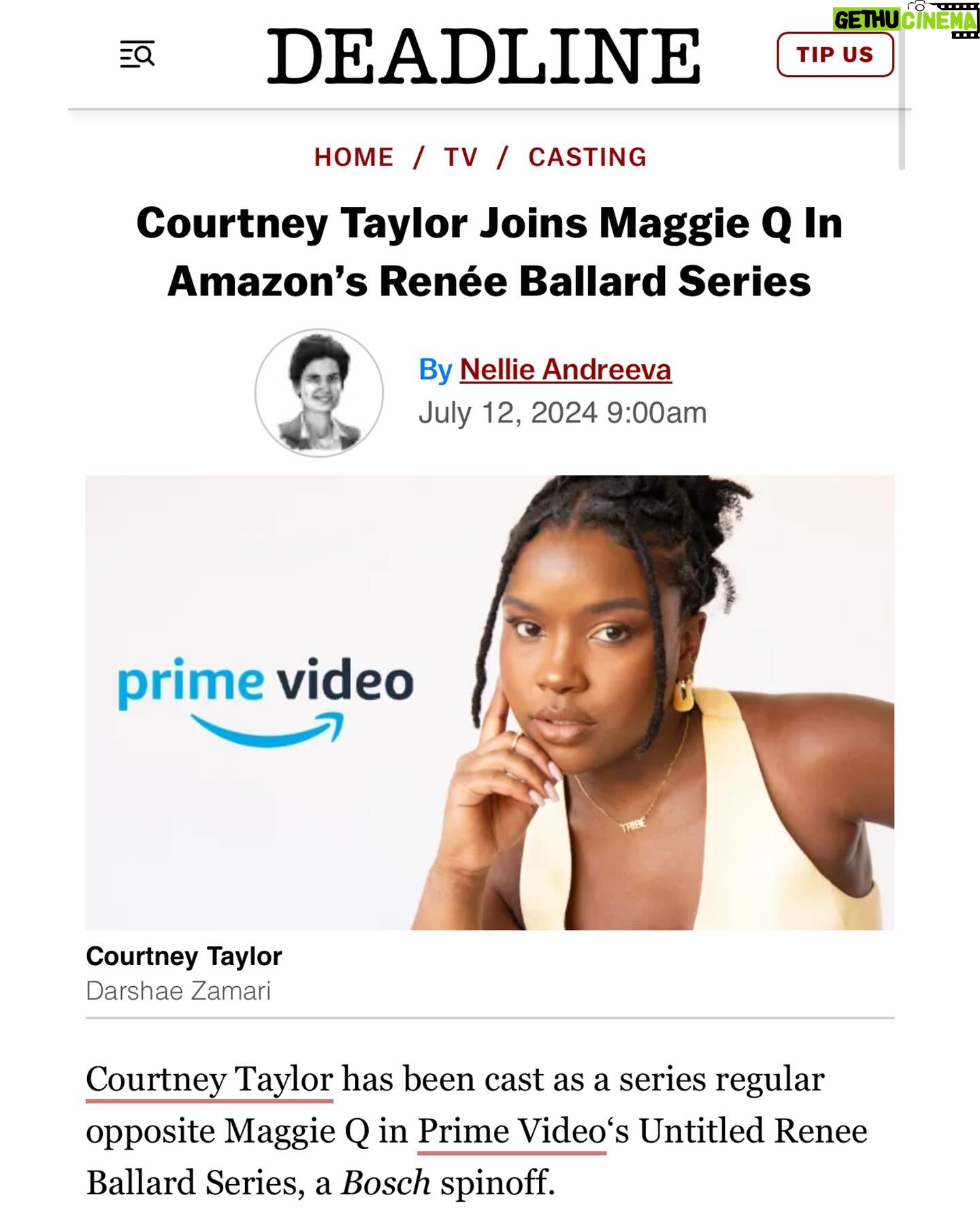 Courtney Taylor - 5.5K Likes - Parker, reporting for duty 🫡. Can’t wait to get started with this amazing cast and crew! Excited to be apart of the @boschamazon universe and help bring these characters to life! 🥹 Thank you @deadline for highlighting me!! 🥹🥹🥹